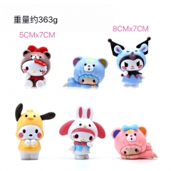 6款魔法物语三丽鸥摆件美乐蒂凯蒂猫库洛米玩具手办抓机公仔饰品