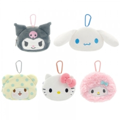 正版三丽鸥Hello kitty库洛米毛毯熊毛绒耳机零钱包挂饰女生礼物