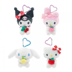 正版三丽鸥水果派对系列Hello kitty美乐蒂毛绒挂件玩偶女生礼物