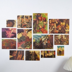 火影忍者 复古牛皮纸ins风墙贴房间墙面装饰卧室背景贴纸