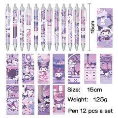 库洛米 动漫明星周边印花圆珠笔中性笔(12个一套）