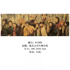 【KA026】一米鬼灭之刃人物长条海报 复古牛皮纸系列咖啡馆装饰画