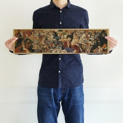 【K039】海贼王人物合集长条海报 复古牛皮纸系列 咖啡馆装饰画