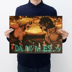 【C173】进击的巨人C款复古牛皮纸海报学校文具店地摊周边产品