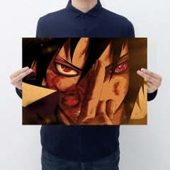 【B109】火影忍者佐助复古牛皮纸海报宿舍卧室背景墙贴