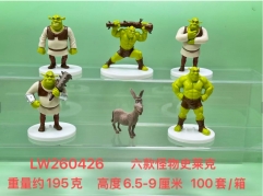 6PCS/SET 6.5-9cm Shrek Cartoon Anime PVC Figures