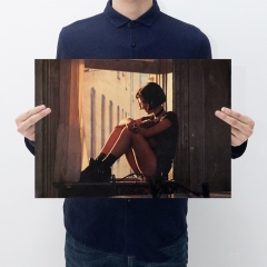 【D102】这个杀手不太冷电影海报墙贴复古牛皮纸酒吧咖啡馆装饰画