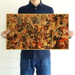 【K051】死亡笔记龙珠海贼王火影忍者等动漫全家福海报