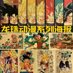 龙珠动漫系列海报动漫周边复古牛皮纸酒吧KTV宿舍卧室装饰墙贴纸