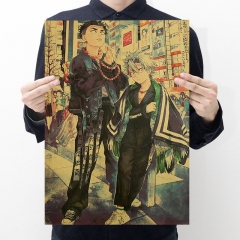 【A098】鬼灭之刃 复古牛皮纸系列 酒吧咖啡馆装饰画