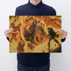 【C166】进击的巨人I款复古牛皮纸海报速卖通亚马逊WISH海报周边