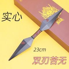 COS忍者道具暗器23CM双刃苦无武器模型摆件金属工艺品