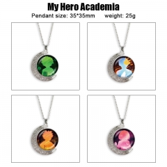 9 Styles My Hero Academia Cartoon Double-Sided Rotation Alloy Necklace