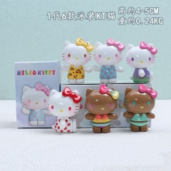 6款凯蒂猫KT猫夏日彩虹糖系列潮玩手办周边模型公仔娃娃扭蛋摆件