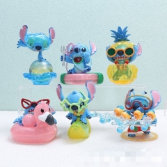 袋装 6款史迪仔盲盒夏日嘉年华系列史迪奇潮玩具手办娃娃扭蛋公仔摆件