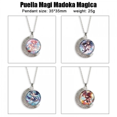 魔法少女小圆 动漫双面水晶旋转宝石项链