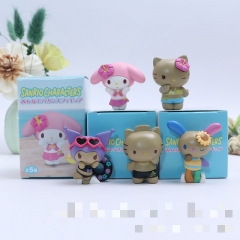 4.5CM 5PCS/SET Hello Kitty Cartoon Anime PVC Figures