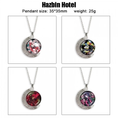 地狱客栈 动漫双面水晶旋转宝石项链