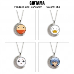 10 Styles Gintama Cartoon Double-Sided Rotation Alloy Necklace