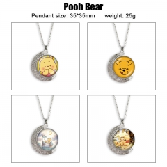 9 Styles Winnie the Pooh Cartoon Double-Sided Rotation Alloy Necklace