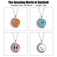 阿甘妙世界 动漫双面水晶旋转宝石项链