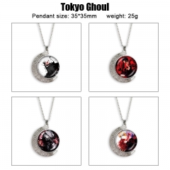 东京喰种 动漫双面水晶旋转宝石项链