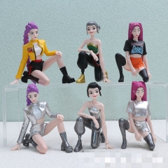袋装 6款蹲姿猎魔女团手办k-pop魔女明星佐伊米米拉玩具公仔模型摆件