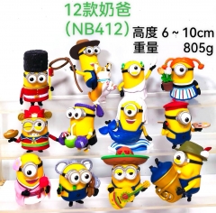12PCS/SET 6~10cm Despicable Me Cartoon Anime PVC Figure Toy