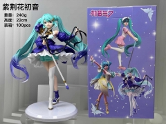 22cm Hatsune Miku Cartoon Anime PVC Figure Toy