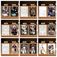 10 Styles Death Note Cartoon Anime Light Painting Night Light Led Photo Wooden Frame Lamp