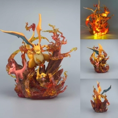 ( With Light) 30cm Pokemon Charizard Cartoon Anime PVC Figure Doll Toys