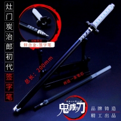 Demon Slayer: Kimetsu no Yaiba Kamado Tanjiro Cartoon Anime Alloy Sword Weapon Pen