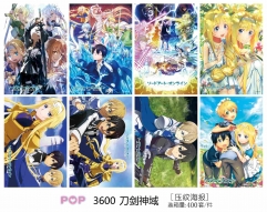 42*29CM 8pcs/set Sword Art Online | SAO Cartoon Anime Paper Poster