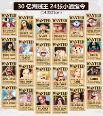 14.3*21CM 24pcs/set One Piece Cartoon Anime Paper Poster