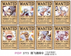 42*29CM 8pcs/set One Piece Cartoon Anime Paper Poster