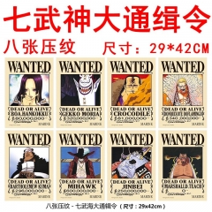 42*29CM 8pcs/set One Piece Cartoon Anime Paper Poster