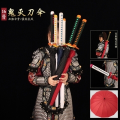 18 Styles Demon Slayer: Kimetsu no Yaiba Cartoon 16 Bones Cosplay Anime Umbrella