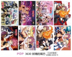 42*29CM 8pcs/set Fairy Tail Cartoon Anime Paper Poster