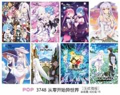 42*29CM 8pcs/set Re: Life in a Different World from Zero Cartoon Anime Paper Poster