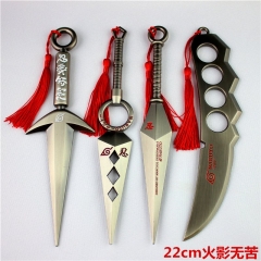 6 Styles 22cm Naruto Kunai Anime Alloy Sword