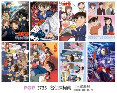 42*29CM 8pcs/set Detective Conan Cartoon Anime Paper Poster
