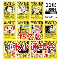 14.3*21cm 11pcs/set One Piece Cartoon Anime Paper Poster