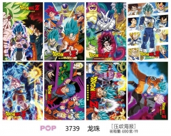 42*29CM 8pcs/set Dragon Ball Z Cartoon Anime Paper Poster