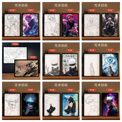 16 Styles Jujutsu Kaisen Cartoon Anime Light Painting Night Light Led Photo Wooden Frame Lamp