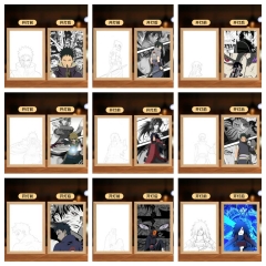 25 Styles Naruto Cartoon Anime Light Painting Night Light Led Photo Wooden Frame Lamp