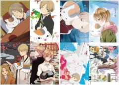 42*29CM 8pcs/set Natsume Yuujinchou Cartoon Anime Paper Poster