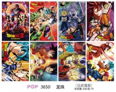 42*29CM 8pcs/set Dragon Ball Z Cartoon Anime Paper Poster
