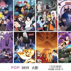 42*29CM 8pcs/set Naruto Cartoon Anime Paper Poster