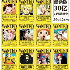 11pcs/set One Piece Cartoon Anime Paper Poster