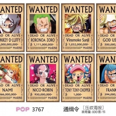 42*29CM 8pcs/set One Piece Cartoon Anime Paper Poster